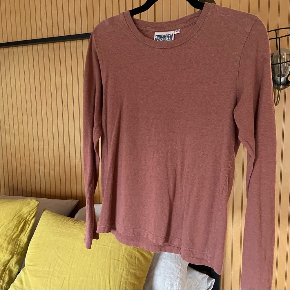 Jungmaven Long Sleeve Tee in Terracotta